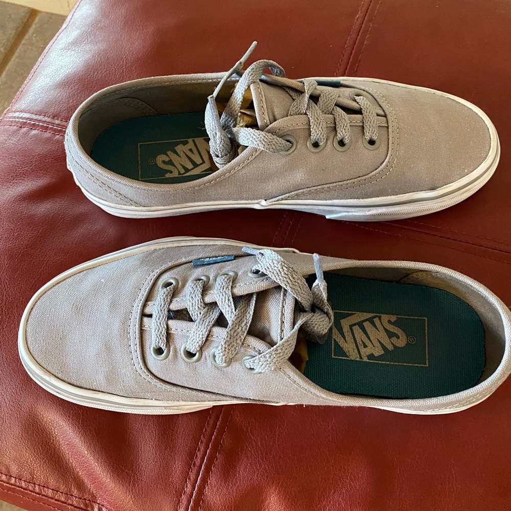 Vans gray sneakers.